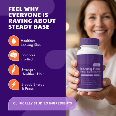 Corvela Steady Base™ Capsules - Lower Cortisol, Restore Your Rhythm