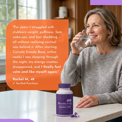 Corvela Steady Base™ Capsules - Lower Cortisol, Restore Your Rhythm