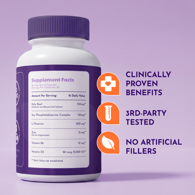 Corvela Steady Base™ Capsules - Lower Cortisol, Restore Your Rhythm